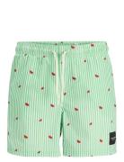 Jpstmaui Jjswim Mini Stripe Akm Jnr Badeshorts Green Jack & J S