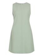Viprisilla O-Neck S/L Short Dress Kort Kjole Green Vila