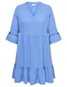 Carthyra Life Peplum Dress Wvn Kort Kjole Blue ONLY Carmakoma