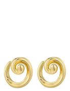 The Seashell Coil Studs- Gold Accessories Jewellery Earrings Studs Gol...