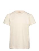 T-Shirt W. Ruffle Sleeves Tops T-Kortærmet Skjorte Cream Copenhagen Co...