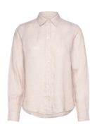 Reg Linen Shirt Tops Shirts Linen Shirts Cream GANT