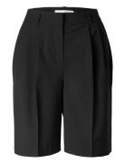 Slfabbi Ls Hw Bermuda Shorts Bottoms Shorts Bermudas Black Selected Fe...