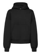 Over D Scuba Hoodie Tops Sweatshirts & Hoodies Hoodies Black Weekday