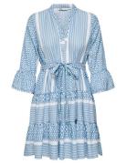 Onlathena Life 3/4 Short Dress Wvn Noos Knælang Kjole Blue ONLY