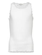 Rkbalta Sl Regular Lace Top Tops T-shirts Sleeveless White Rosemunde K...