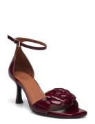 Sandals Sandal Med Hæl Burgundy Billi Bi