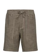 Akjan Twill Contrast Shorts Bottoms Shorts Casual Khaki Green Anerkjen...