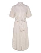 Reg Linen Striped Shirt Dress Dresses Shirt Dresses Beige GANT