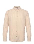 Indikson Tops Shirts Linen Shirts Beige INDICODE