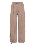 Kirsten Trousers Distressed Bottoms Trousers Joggers Beige Brixtol Tex...