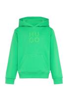 Hooded Sweatshirt Tops Sweatshirts & Hoodies Hoodies Green Hugo Kids