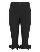 Capri Ruffle Pants Bottoms Leggings Black ROTATE Birger Christensen