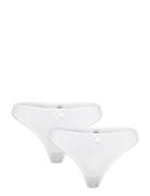 Pointelle Thong 2-Pack G-streng Undertøj White Weekday