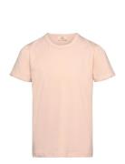 T-Shirt W. Ruffle Sleeves Tops T-Kortærmet Skjorte Pink Copenhagen Col...