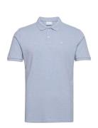 Rowan Basic Polo - Gots/Vegan Tops Polos Short-sleeved Blue Knowledge ...
