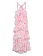 Vmfelicia Sl Ruffle Maxi Dress Exp Maxikjole Festkjole Pink Vero Moda