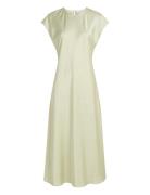 Matte Shine Satin Sheath Dress Maxikjole Festkjole Green Calvin Klein