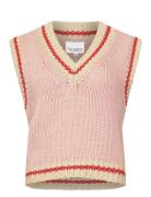 Kayanna Knit Vest Vests Knitted Vests Pink Noella