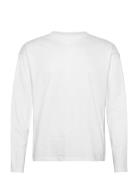 Boxy Long Sleeve Tops T-Langærmet Skjorte White Weekday