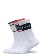 3 Pack Asics Logo Crew Sock Sport Socks Regular Socks White Asics