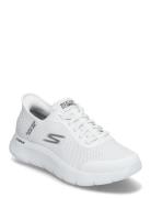 Mens Go Walk Flex Hands Up Low-top Sneakers White Skechers