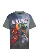 Lwtaffy 208 - T-Shirt S/S Tops T-Kortærmet Skjorte Green LEGO Kidswear