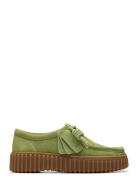 Torhill Bee D Shoes Flat Loafers Green Clarks