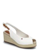 Flag Mid Wedge Espad Slingback Espadrillos Med Hæl Sandal White Tommy ...