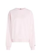 Reg Script Sweatshirt Tops Sweatshirts & Hoodies Sweatshirts Pink Tomm...