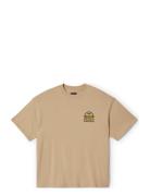 Drayton Hw Relaxed Tee Tops T-Kortærmet Skjorte Beige Brixton