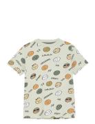 T-Shirt Ss Aop Tops T-Kortærmet Skjorte Green Minymo
