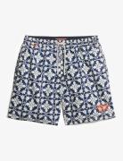 Tile Print 16 Swim Short Badeshorts Navy Superdry