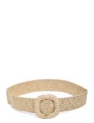 Pcvicki Elastic Waist Belt Bælte Cream Pieces