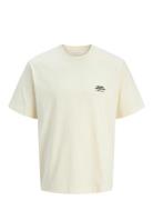 Jorparos Abstract Tee Ss Crew Neck Tops T-Kortærmet Skjorte Cream Jack...