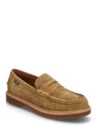 Jett Lug-Sole Suede Penny Loafer Loafers Flade Sko Brown Polo Ralph La...