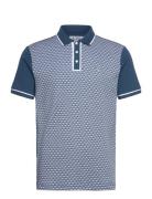 Diamond Jqrd Frnt In Tops Polos Short-sleeved Blue Original Penguin