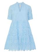 Yasholi Ss Dress S. Noos Kort Kjole Blue YAS