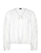 Structured Blouse Tops Blouses Long-sleeved White Gina Tricot