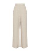 Mschpennie Ginia Hw Pants Bottoms Trousers Linen Trousers Beige MSCH C...