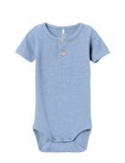 Nbmkab Ss Body Noos Bodies Short-sleeved Blue Name It