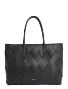 Ck Woven Medium Shopper Shopper Taske Black Calvin Klein