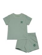 Short Tee Set Sport Sets With Short-sleeved T-shirt Green Adidas Origi...