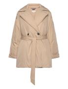 Clean Padded Peacoat Foret Jakke Beige Tommy Hilfiger