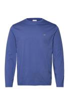 Reg Shield Ls T-Shirt Tops T-Langærmet Skjorte Blue GANT