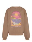 Lineup Crew Rg Terry Tops Sweatshirts & Hoodies Sweatshirts Brown Roxy
