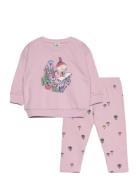 Set Sweatshirt Leggings Moomin Pyjamassæt Pink Lindex