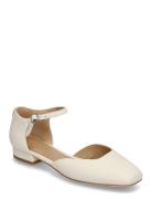 Emellie Nappa Leather Mary Jane Sko Flade Cream Lauren Ralph Lauren