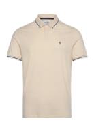 Tipped Polo Tncl Piq Tops Polos Short-sleeved Cream Original Penguin