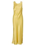 Slfselene Sl Cowl Back Midi Dress B Knælang Kjole Yellow Selected Femm...